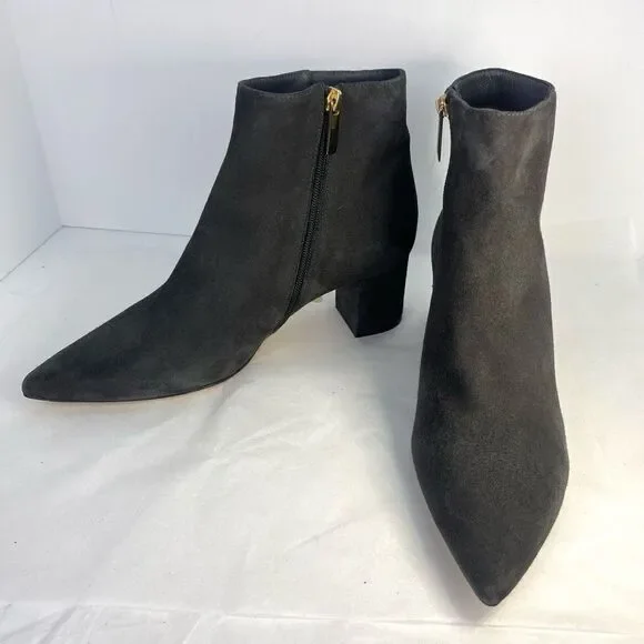 New L’AGENCE Women Jeanne Pointed Toe
Graphite Gray Brown Suede Bootie - Picture 1 of 11
